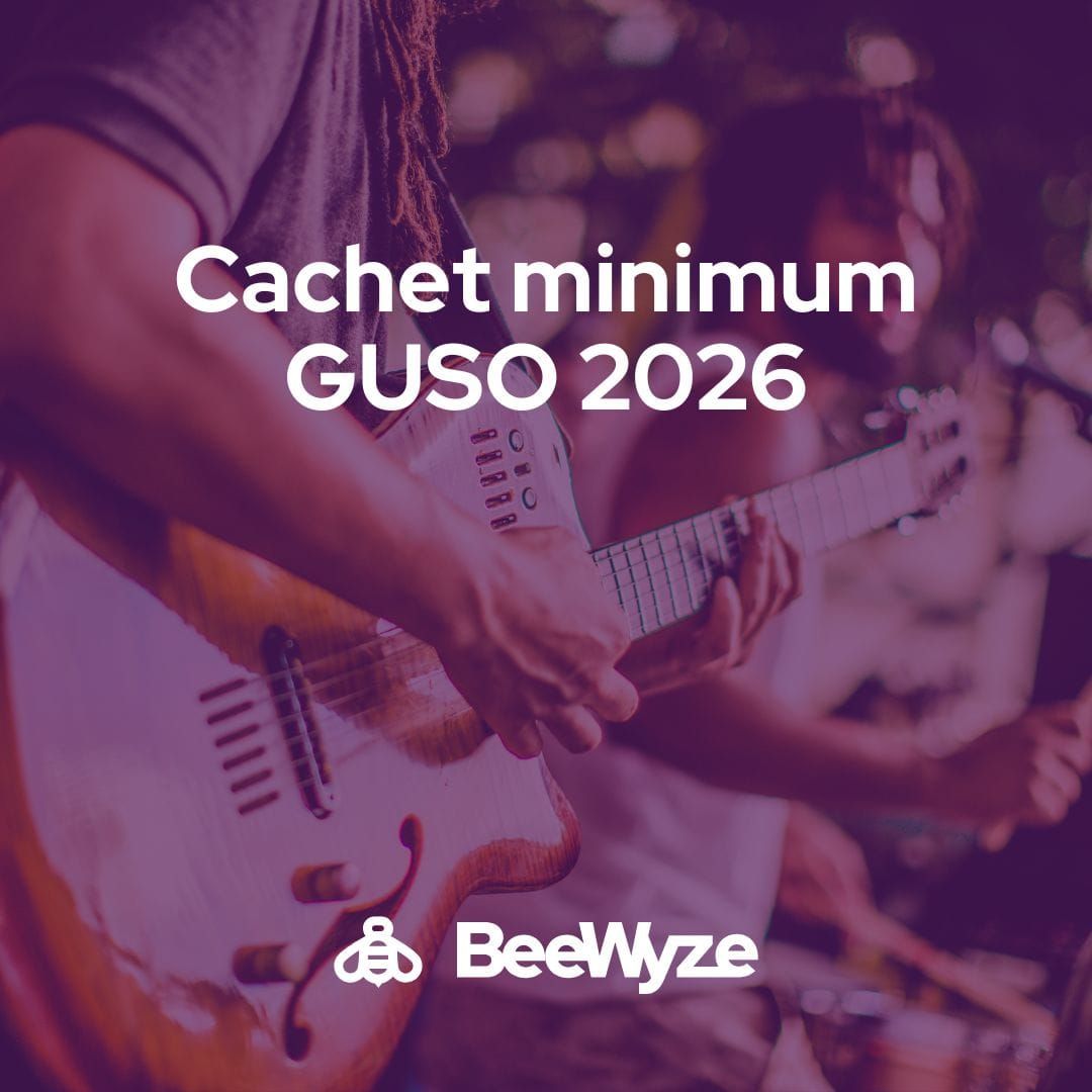 Grille 2026 du cachet minimum d'un musicien déclaré au GUSO, en brut, en net et en coût employeur