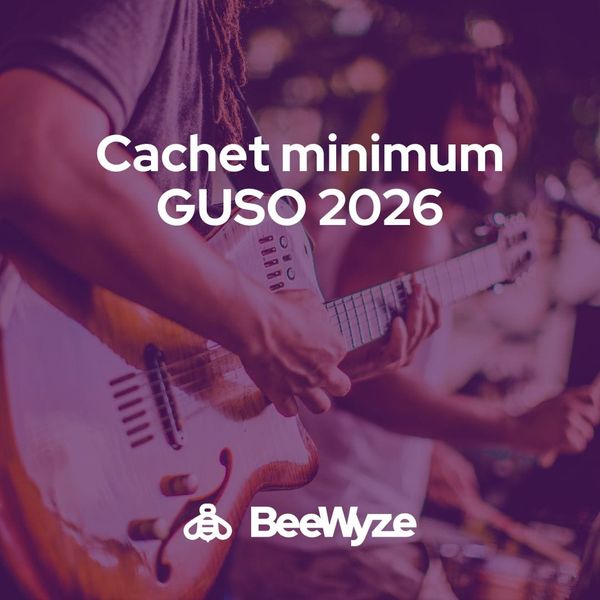 Grille 2026 du cachet minimum d'un musicien déclaré au GUSO, en brut, en net et en coût employeur