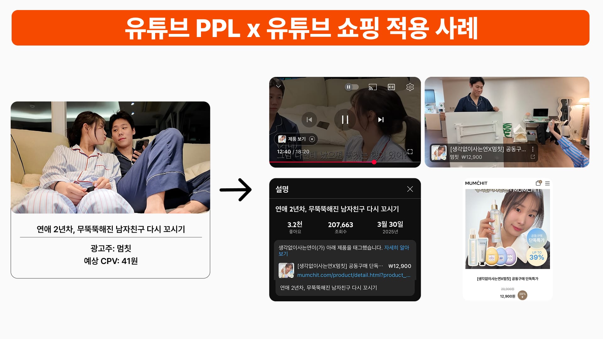 유튜브 쇼핑 유튜브 광고 적용 사례