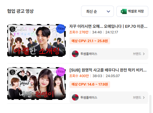 투썸플레이스가 해당 콘텐츠에 협찬