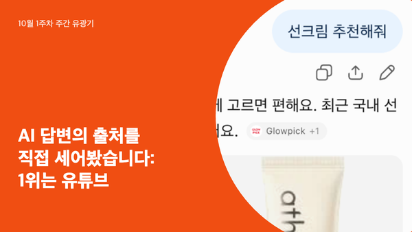 AI 답변의 출처를 직접 세어봤습니다: 1위는 유튜브