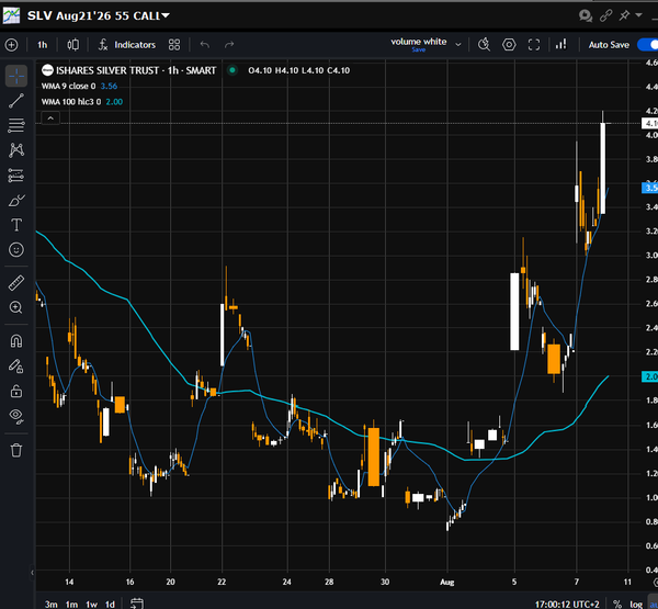 cioè le Call sull'Argento ETF $SLV che avevo indicato sono queste mann