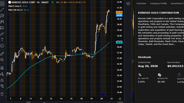 Kinross Gold entra in portafoglio
