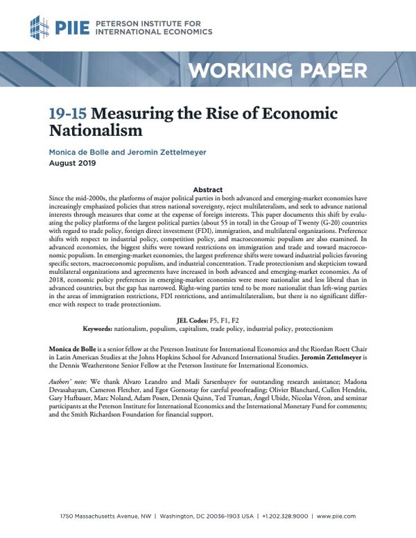 Measuring the Rise of Economic Nationalism