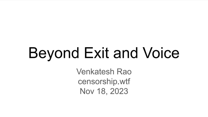 La "sortie" et la "voix" - Censorship.wtf