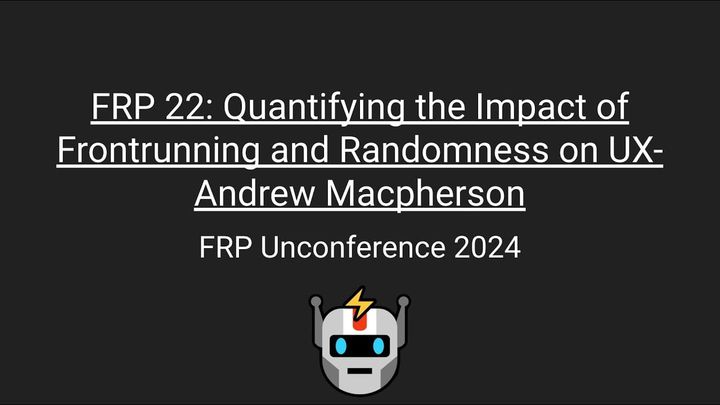 Impact of frontrunning & randomness on UX