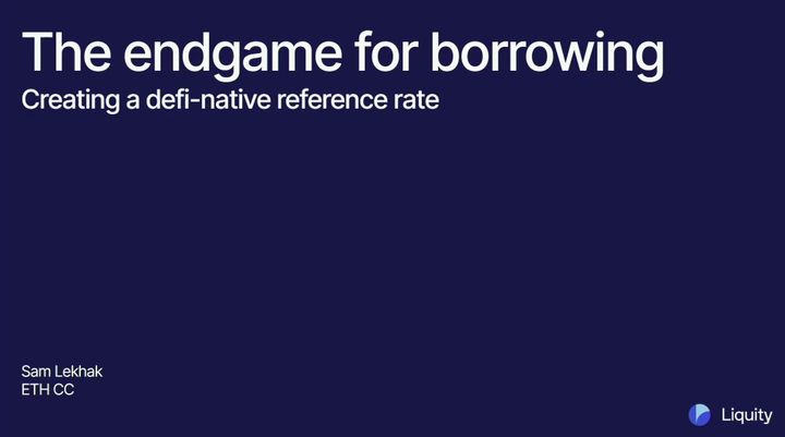 Creating a DeFi native reference rate (Liquity at EthCC)