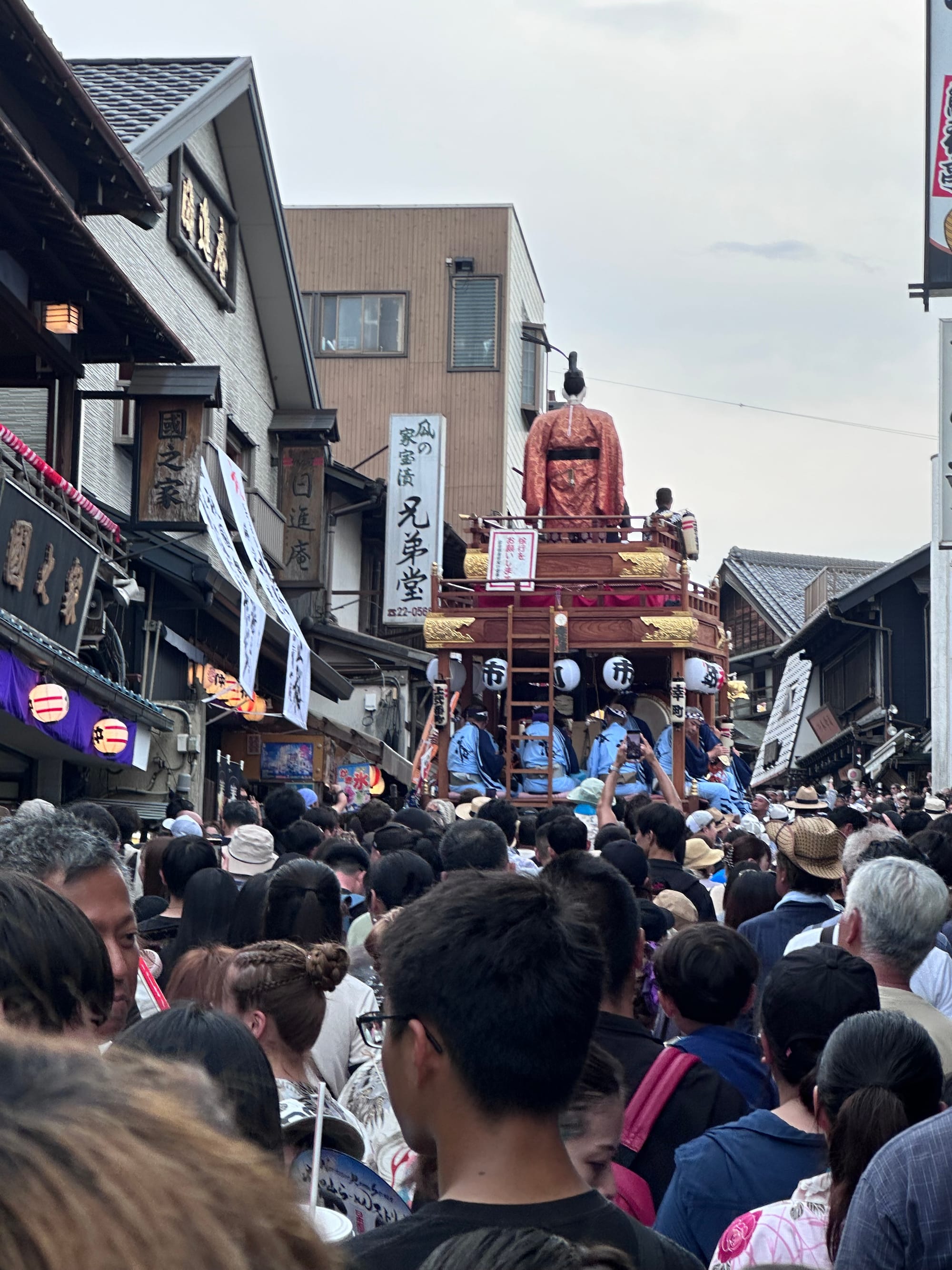 Crowded scene from a Japanese festival