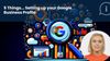 A laptop displaying a Google Business Profile setup page with a checklist of 5 essential steps