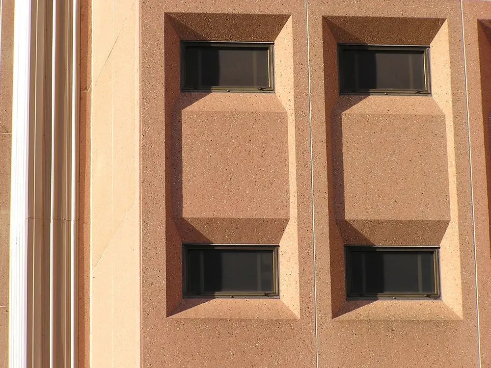 A view of a window at the D.C. Jail