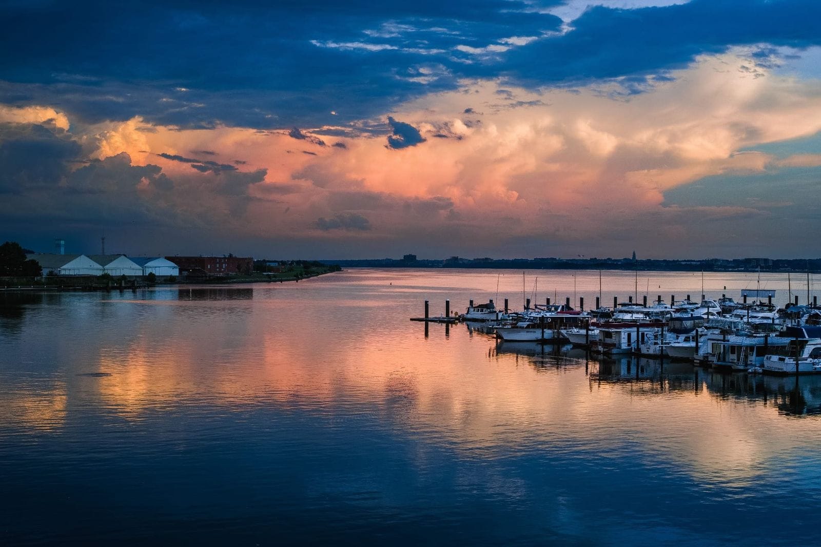 The Anacostia River at sunset