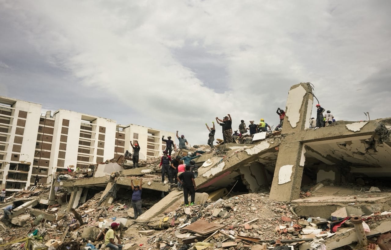 A picture from the earthquake in Venezuela.
