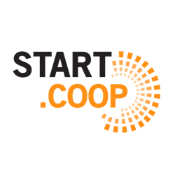A logo that says start.coop