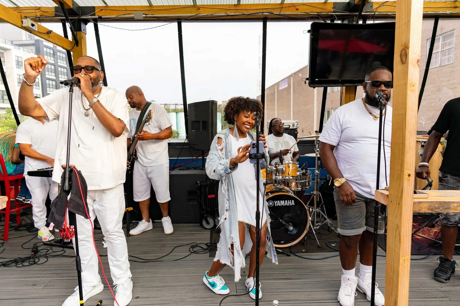 A go-go band performs at D.C.'s Metrobar.