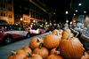 A stack of pumpkins along P Street NW in Washington, D.C.
