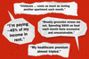 Text from survey respondents: “I'm paying ~45% of my income in rent.” "My healthcare premium almost tripled.”“Weekly groceries stress me out..." (Read more below.)