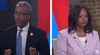 Stills of Kenyan McDuffie and Janeese Lewis George f a WUSA9 debate at the end of April. 