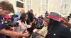 Ward 4 Councilmember Janeese Lewis George speaks to Ward 7 community members.