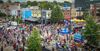 Crowds mill on H Street NE during the annual block party festival.