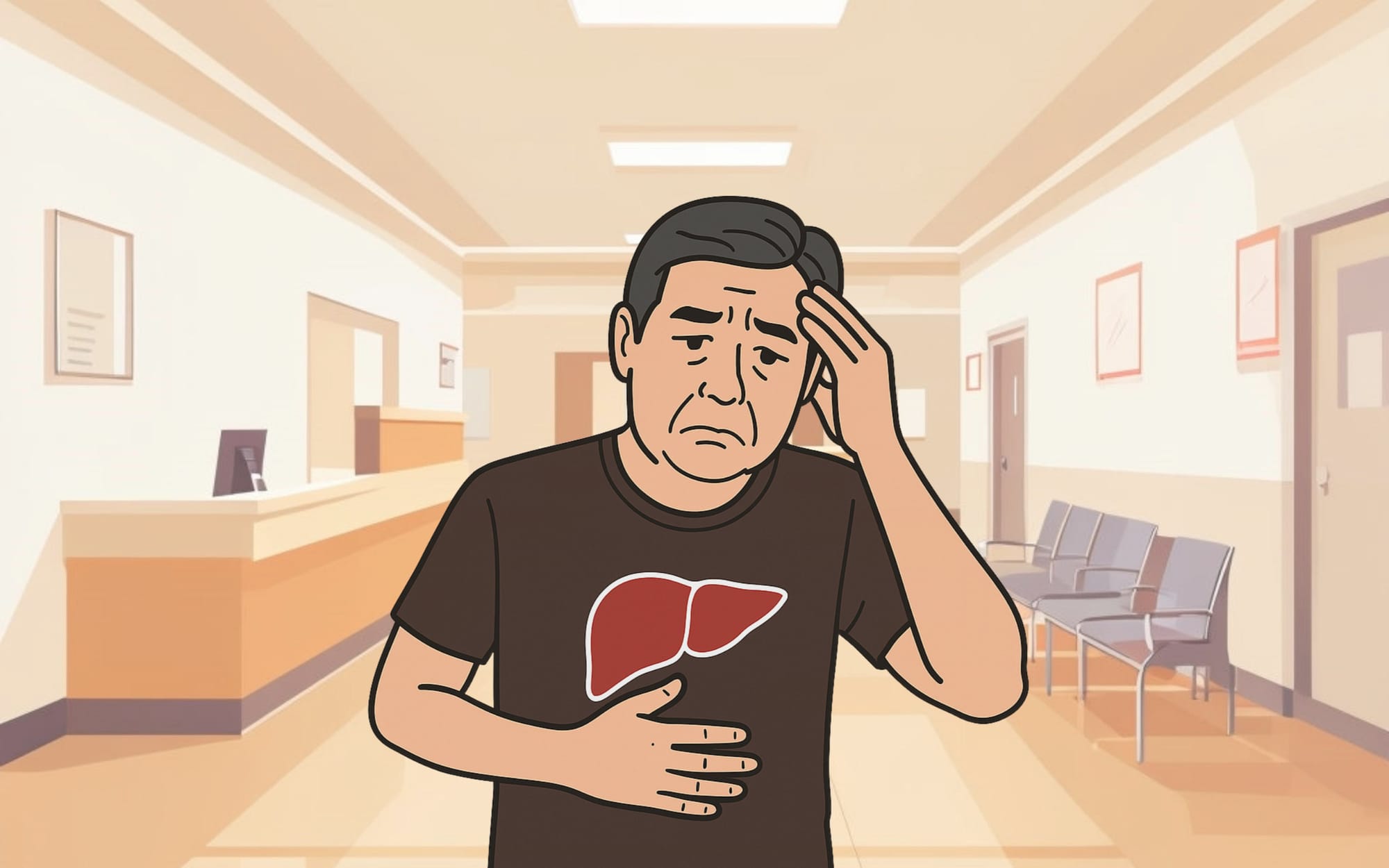 간염을 의심하는 56세 남성