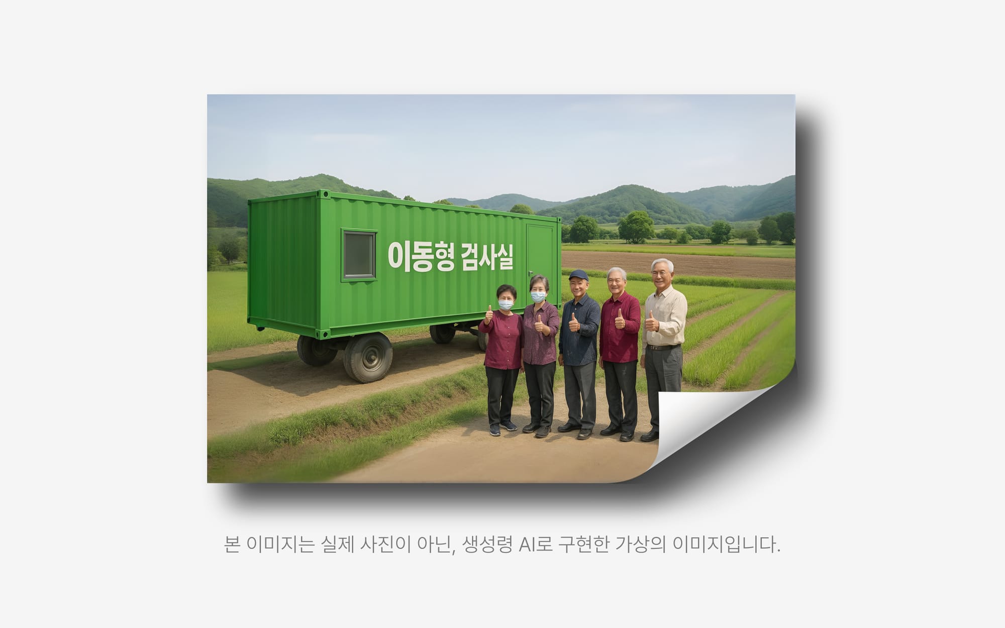  생성령 AI로 구현한 가상의 이미지(의료 사각지대에 들어선 '이동형 검사실')