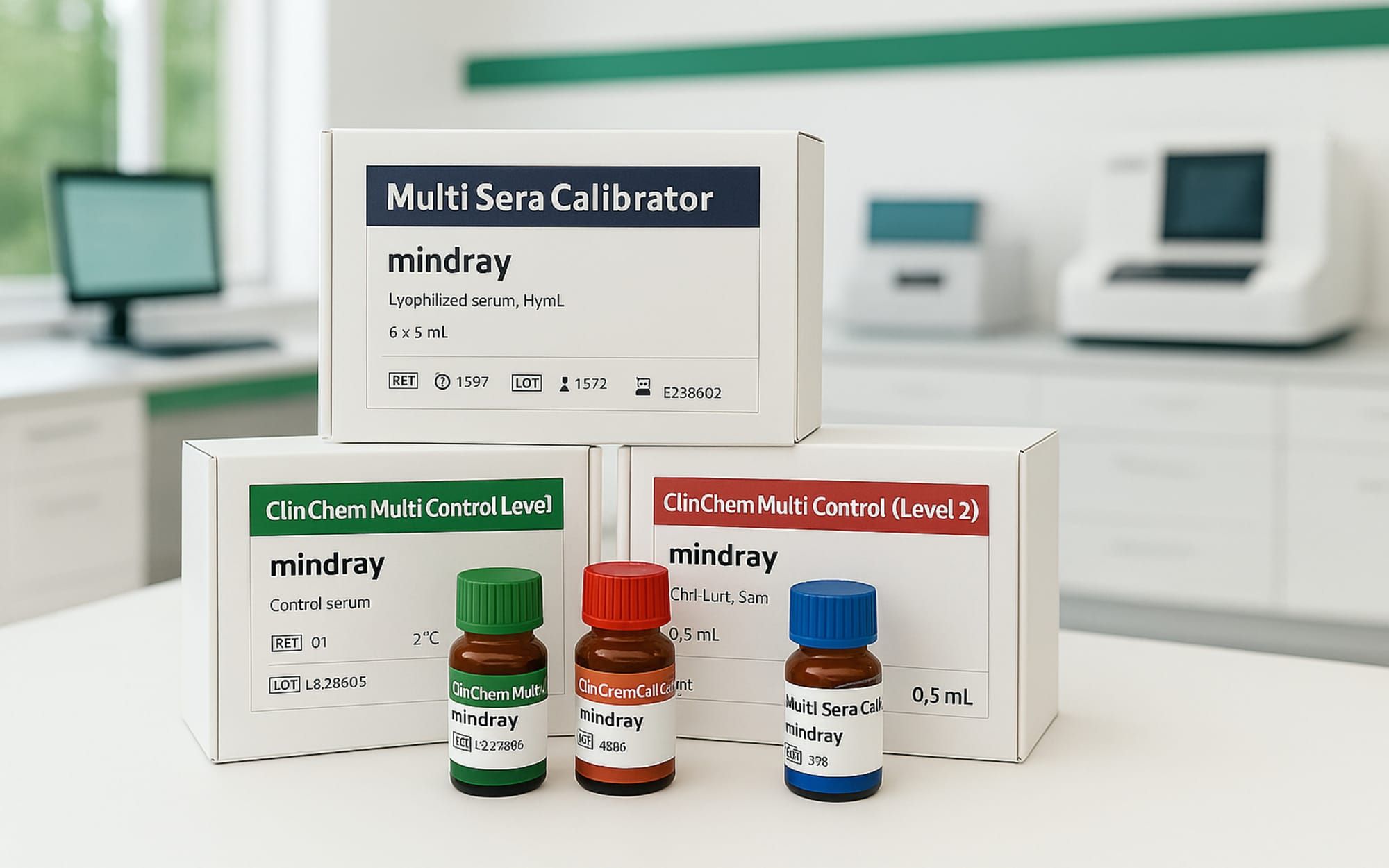 mindray 제조사의 정도관리물질 제