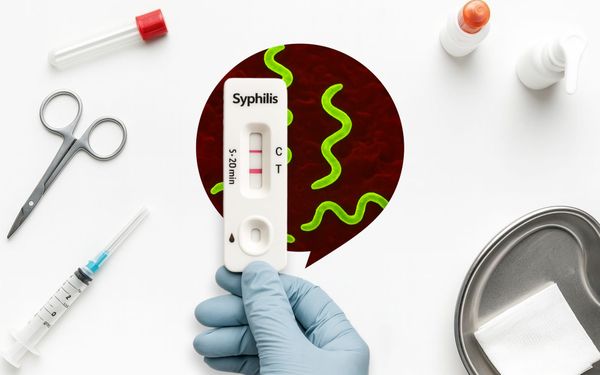 Syphilis 항체 검사를 표현한 그림