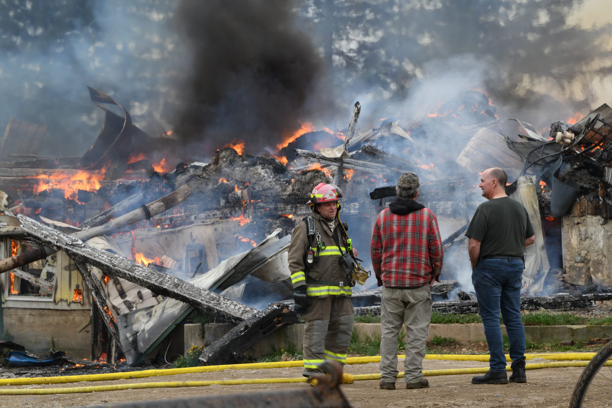 Barn levelled in early morning blaze on Three Bridges Road