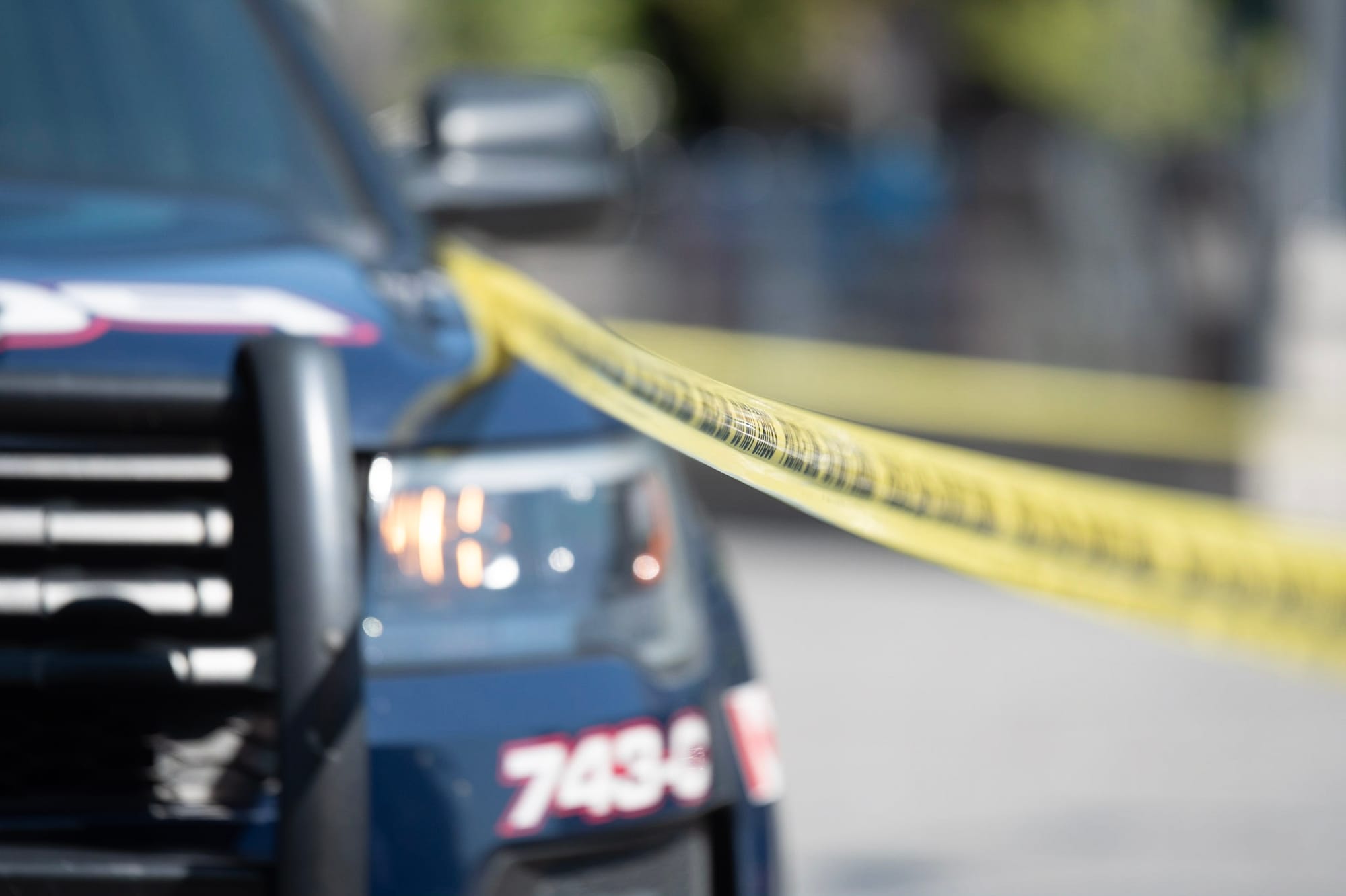 Police investigating a collision in Elmira