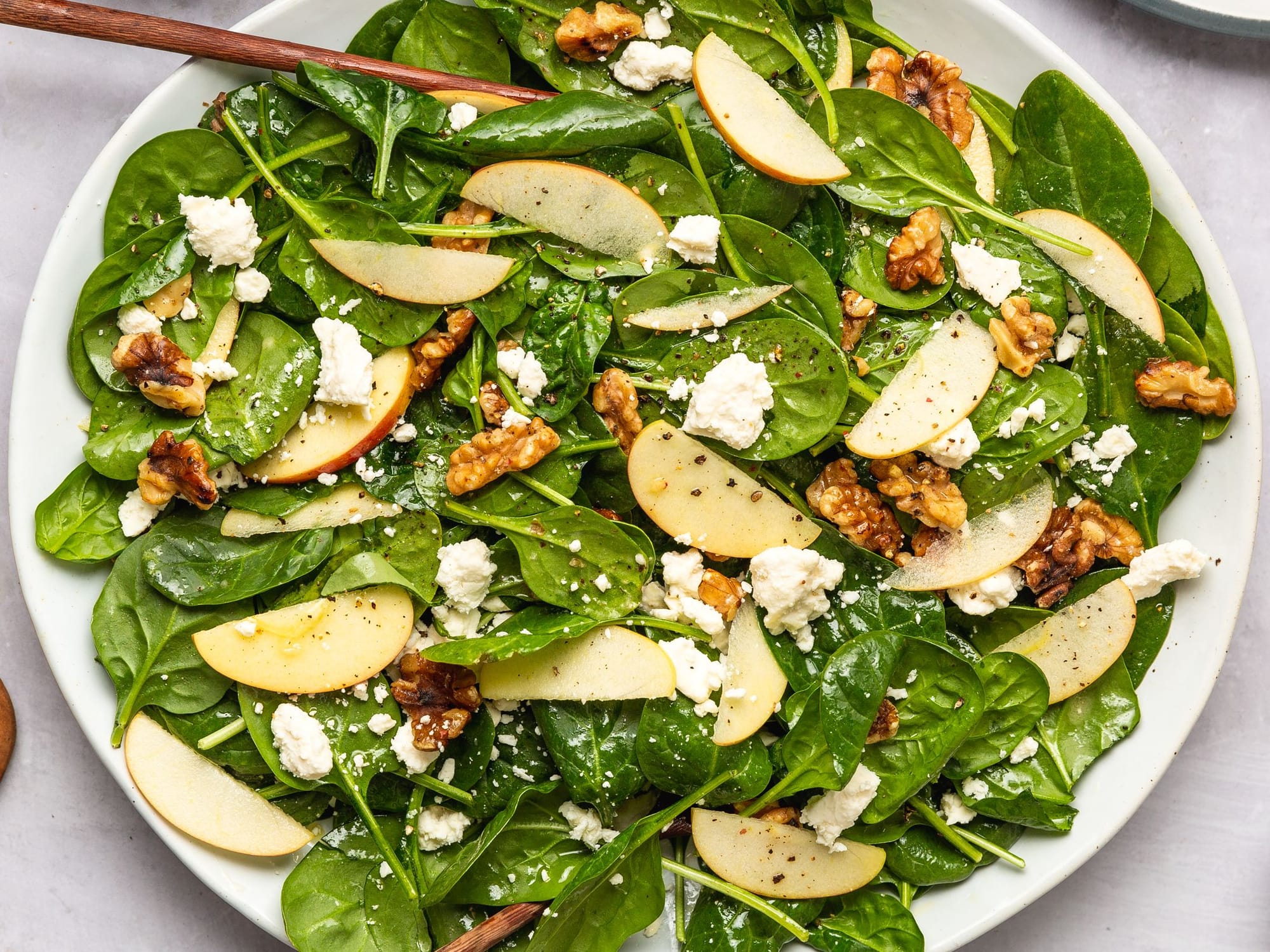 This spinach apple salad is perfect with everything