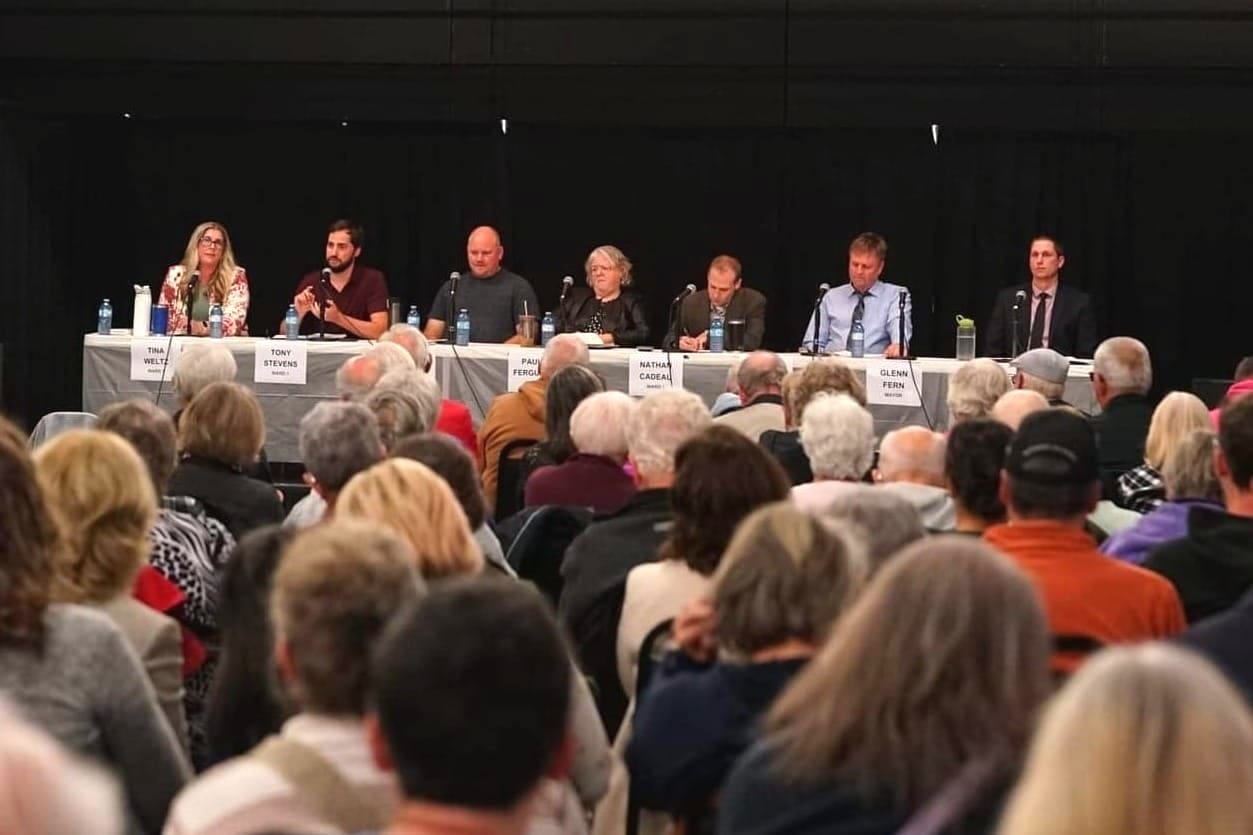 Candidates face off with the public