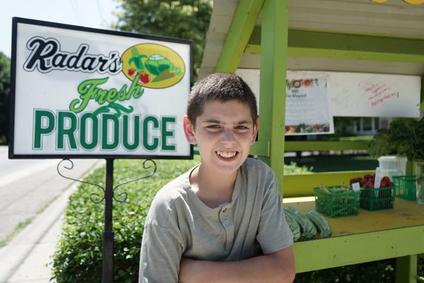 Growing his experience, along with veggies