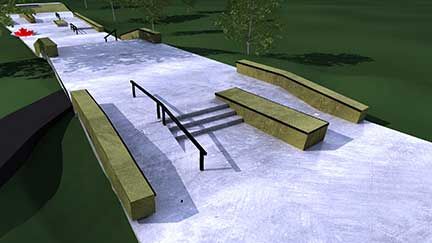 Skateboarders get first look at plan for Elmira park