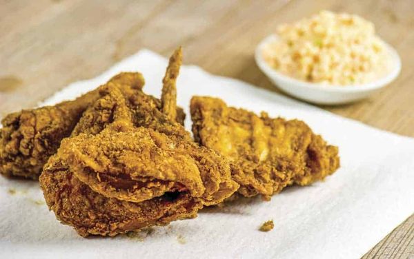 Frying up some chicken is a real tasty treat