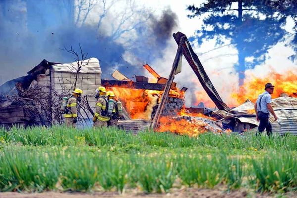 All hands on deck as fire levels shed on farm north of elmira