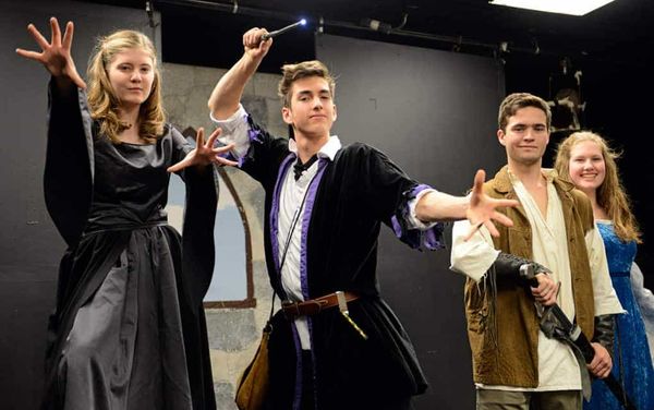 Hadley Mustakas (Morgana), Simon Zenker (Merlin), Garret Tracey (Arthur) and Maddie McCormick (Gwen) will be performing The M