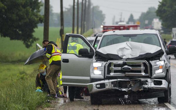 Vehicle struck from behind on Floradale Road