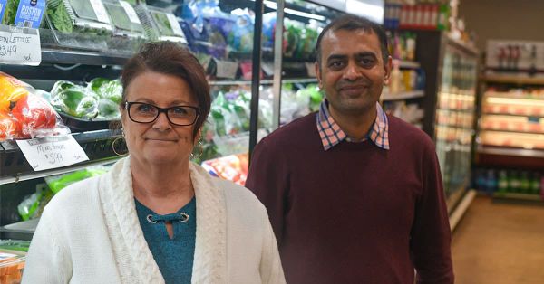 Federal minister Bill Blair talks groceries in Wellesley