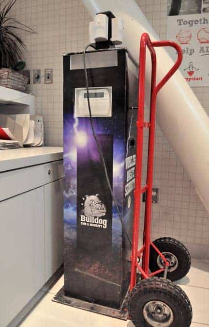 A temporary alarm is being installed on a nightly basis, with a permanent security system on the agenda for township budget deliberations.[Will Sloan / The Observer]