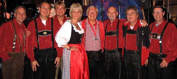 Local favourites, the Black Forest Band will provide the appropriately festive backing for Ostanek’s performance Tuesday night in Maryhill.[Submitted]