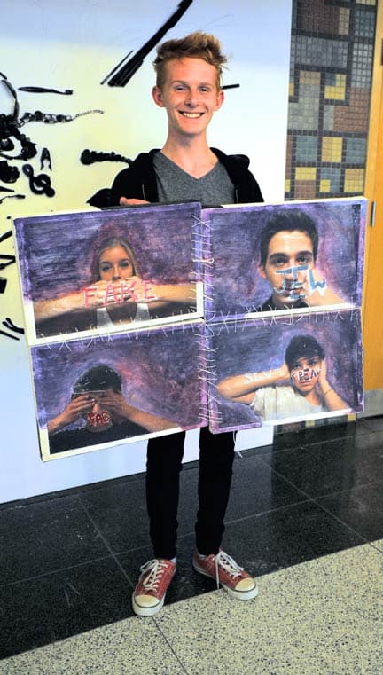Elmira resident Kaelin Isserlin will have this provocative piece of art featured in the gala on Nov. 21 and 22. [Whitney Neilson / The Observer]