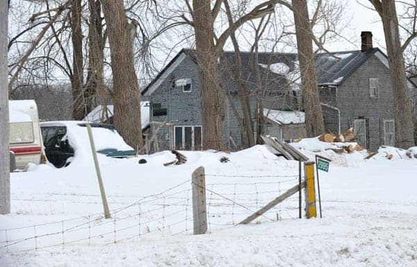 A dog perished in a shed fire at 2995 Manser Rd. near Linwood in the early morning hours of Mar. 2. [Scott Barber / The Observer]