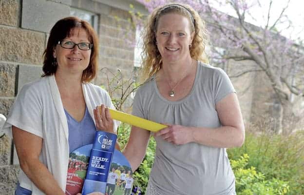 Carey Gallagher and Tracey Duldhardt are gearing up for what should be another successful Woolwich Relay for Life at SJK, where they’re hoping to see more Elmira and St. Jacobs families due to the event switching to daytime hours.[Whitney Neilson / The Observer]