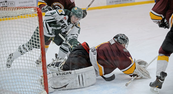 Kobryn picks up four points as Elmira draws first blood