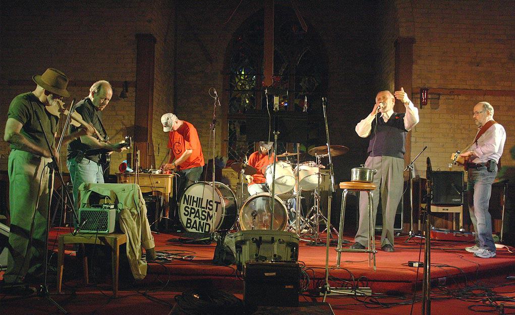 Former EDSS English teacher Bill Exley mans the mic with the Nihilist Spasm Band – which has played across North America, Europe and Japan – in the current incarnation now set to celebrate 50 years of music next week with three shows in London, Toronto and Guelph.[Tara Fillon]