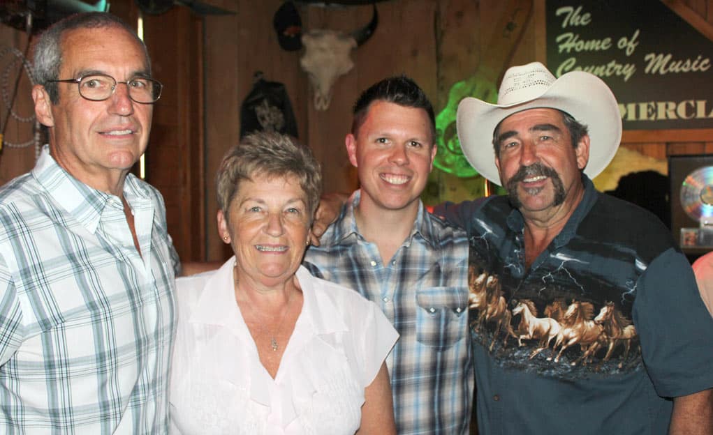 The Webers: L to R: Mike Weber, Sue Weber, Shane Guse and Paul Weber Photos by Henry Guirk