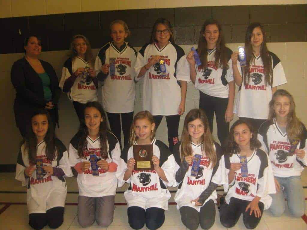 2nd place for girls basketball team