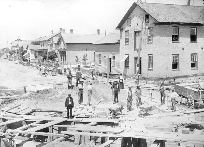 Photographs of Wellesley taken by Charles Ottmann Jr. in the early 1900s show many rarely-before viewed scenes, like the building of a bridge in Wallenstein and construction on what is now Nafziger Road. They’re on display at the Wellesley Township Heritage and Historical Society’s Historical Room, which is open on Family Day.[Submitted]