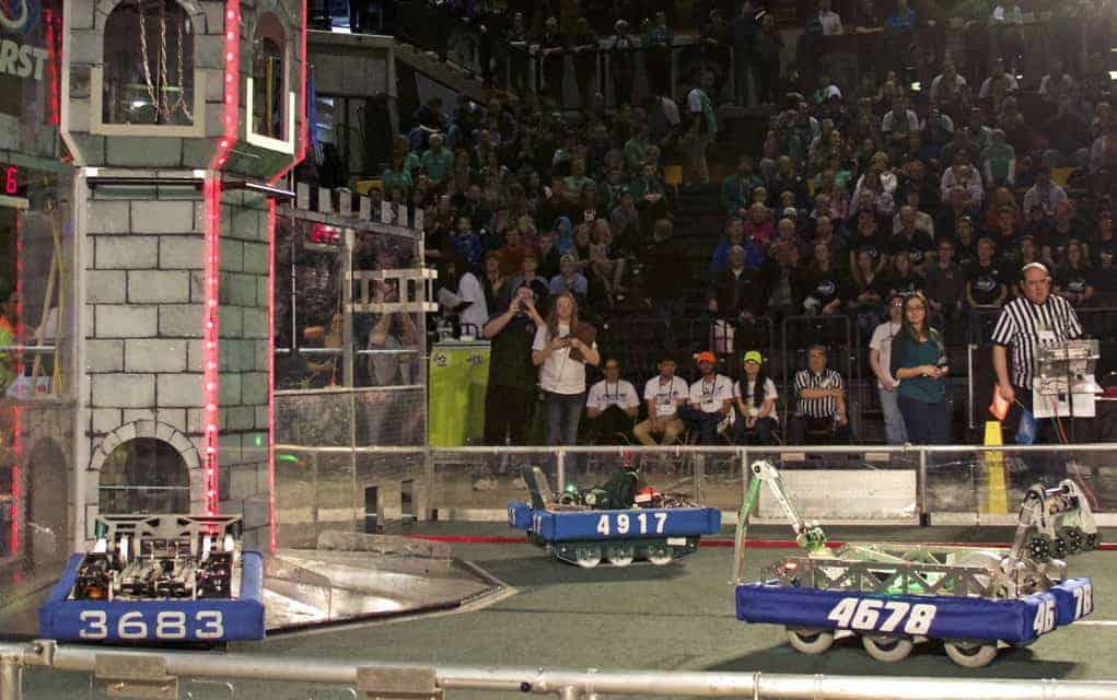 Robotic competition allows high school teams to face off against their peers