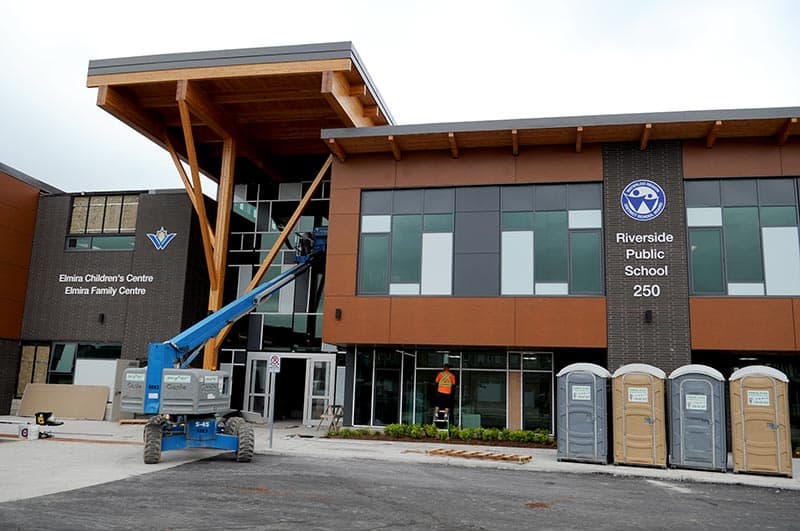 Students and staff will be starting the 2016-2017 school year at the new Riverside Public School building in the Lunor subdivision on Church Street West.[Liz Bevan / The Observer]